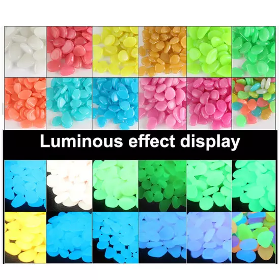 10PCS Luminous Glowing Stones Starfish Shell Shaped Decorative Pool Landscape Sn