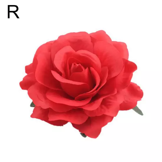 Artificial Rose Flower Hairpin Wedding Bridal Brooch Womens Hair Clip Headwear