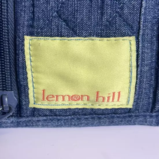 Lemon Hill Tri-Fold Wallet Quilted Chambray Denim Folding Pockets Credit Card