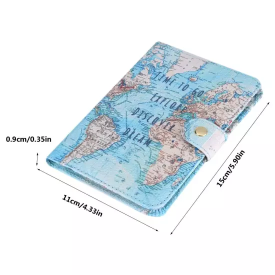 Cute Printing PU Leather Passport Holder Protection Cover ID Credit Cards Case