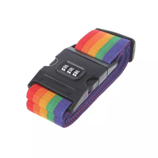 New Adjustable Travel Luggage Password Lock Nylon Belt Strap Band Multicolor