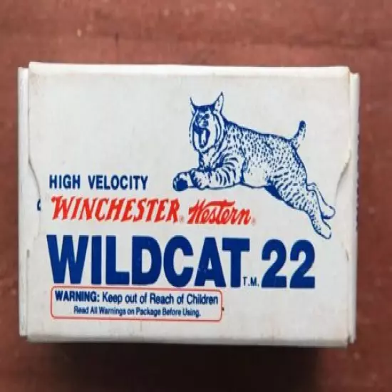 Vintage High Velocity Winchester Wildcat 22 EMPTY Ammo Box