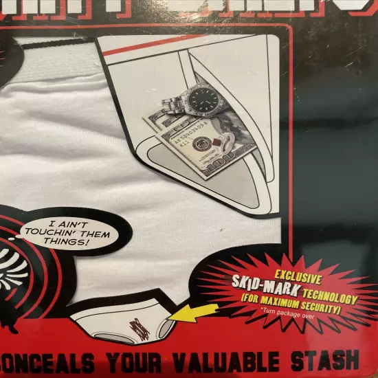 Security Briefs Men’s Underwear Disgustingly Funny W Poop Skid Mark Hides Money