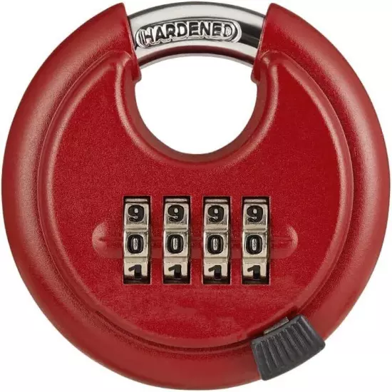 Combination Lock, Discus Padlock with 4 Digital Combination,Disc Lock for Sto...