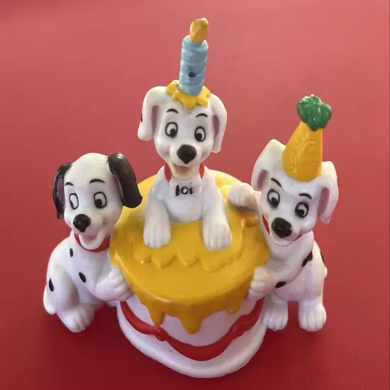 DISNEY -- 101 Dalmations Birthday Toy 3 Puppies Cake Topper