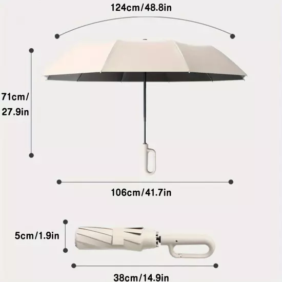 30 Bones Windproof Strong 105CM Reinforced Automatic Folding Umbrella for Men