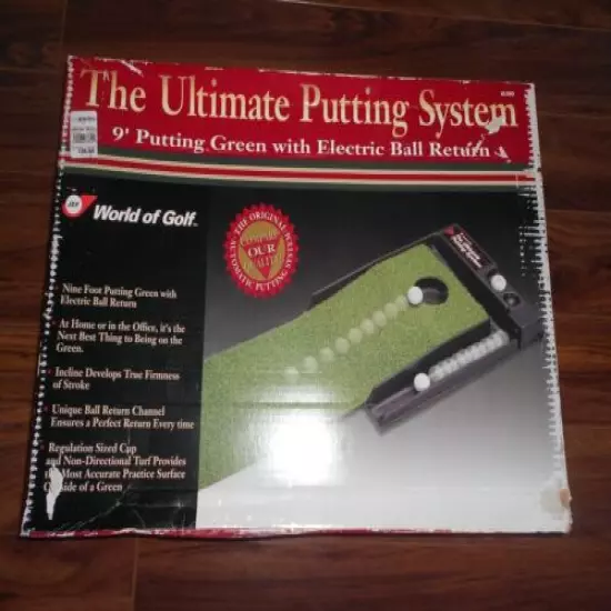 THE ULTIMATE PUTTING SYSTEM 9'FOOT PUTTING GREEN/BALL RETURN BY JEF NMIB/UNUSED