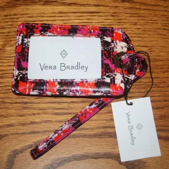 Vera Bradley LUGGAGE TAG laminated travel suitcase ID case gift card holder NEW