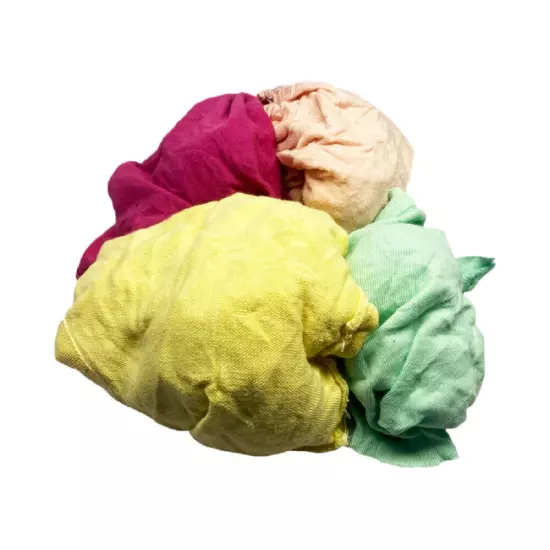 New Color Knit T-Shirt Cleaning Rags - 40 lbs. Case 4 x 10 lbs. Compressed Boxes