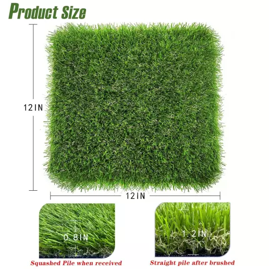 8 Pack Washable Chicken Nesting Box Pads for Laying Eggs, Artificial Grass Ne...