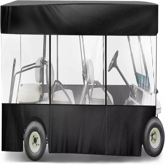 Woanger 6 Person Waterproof Golf Cart Enclosure with Zipper, Rain Cover