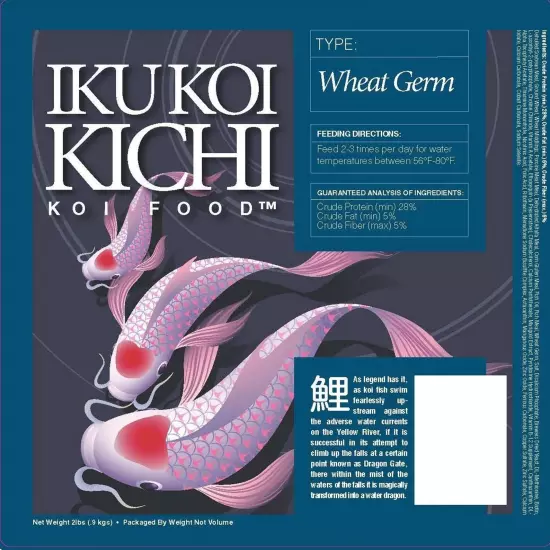 Iku Koi Kichi Wheat Germ Koi Fish Food, 40-Pound