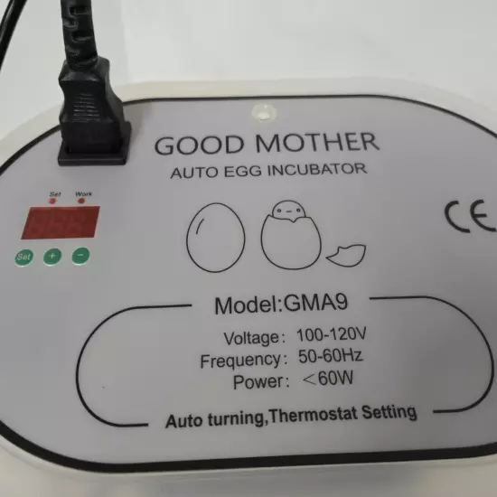 GOOD MOTHER Egg Incubator 9-12 Eggs Mini Fully Automatic Incubator Poultry...