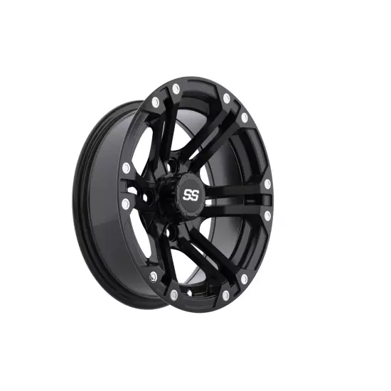 Set of 4 GTW 12" Specter Matte Black Wheels on 23" Predator All Terrain Tires