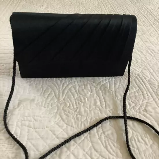 Womens Black Evening Envelop Clutch Bags Formal Prom Party Handbag Wedding Purse