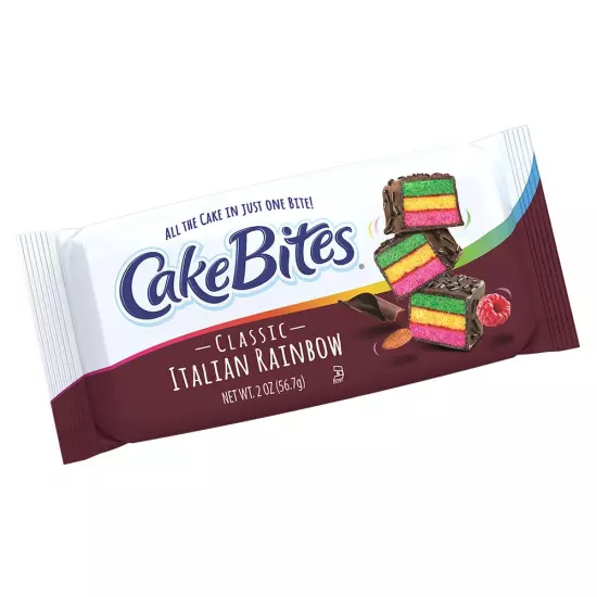 The Original Cakebites by , Grab-And-Go Bite-Sized Snack (Classic Italian Rainbo