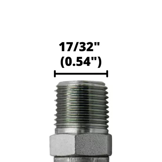 1/4" Hydraulic Hose x 1/4" NPTF Male Pipe Thread Crimp Fittings/Ends (MP-04-04)