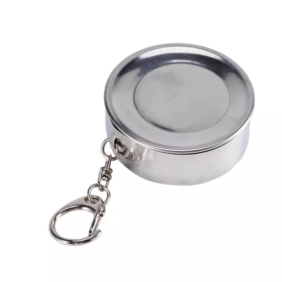 S/M/L Stainless Steel Travel Folding Cup Camp Keychain Retractable Telescopic