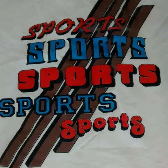 SAC sports MENs SPORTS Bag PRINTED SILKSCREEN 80s 1982 sack stuffle