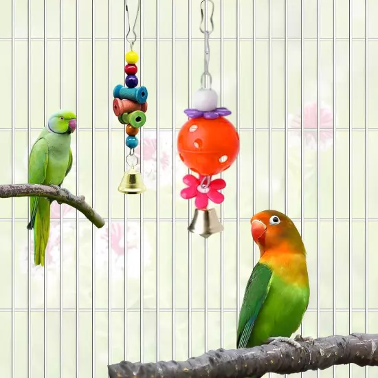 Bird Toys Parakeet Cage Accessories: 11pcs Toy Swing Set for Colorful 