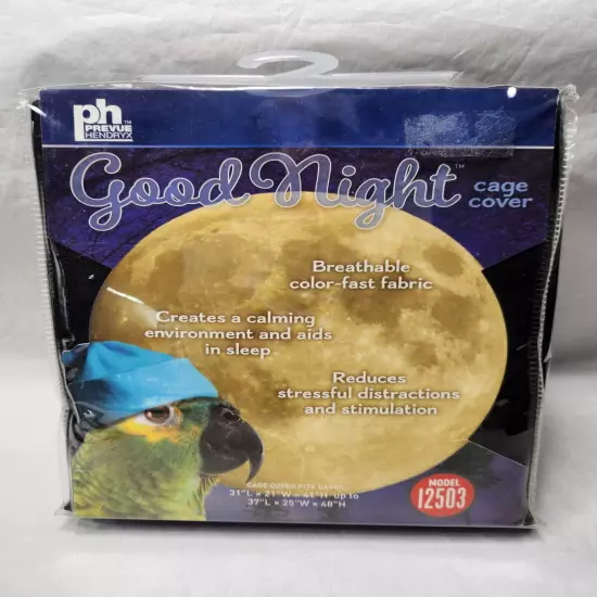 Good Night Cage Cover Prevue Hendryx Breathable, Calming, Reduces Stress NEW