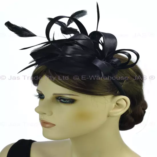 Spring Racing Race Party Melbourne Cup Feather Headband Hairband Clip Fascinator