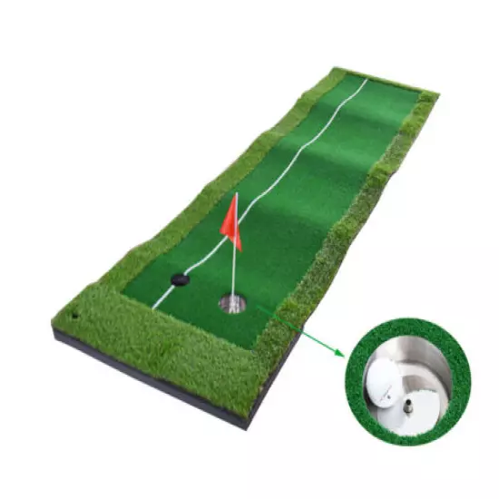 TECHTONGDA 2.5*9.8 ft Indoor Golf Putting Mat Golf Practice Training Mat Green