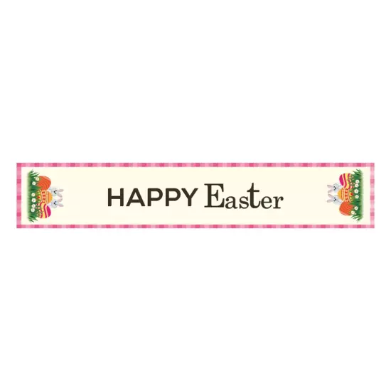 2024 Easter Table Flag Bunny Holiday Linen Printed Table Decoration Flag Heat