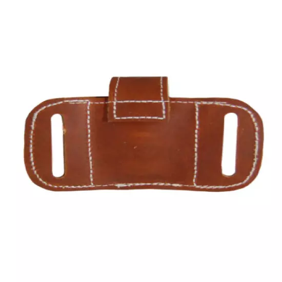 New Barsony Saddle Tan Leather Belt Loop Single Speed Loader Pouch .22 .38 .357