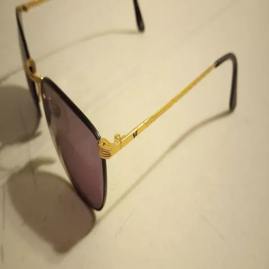 Vogue Firenze Black/Gold Sunglasses Vintage Bausch & Lomb Frames Org Lenses