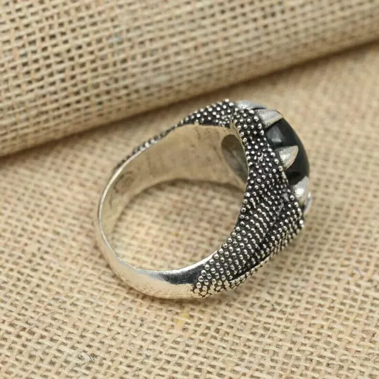 Designer Bloodstone Ring Statement 925 Sterling Silver Handmade Men's Ring QA-31