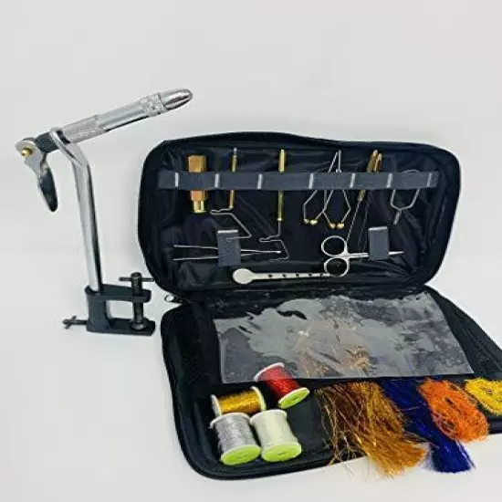 AA Vice AND Tools Kit, Fly Tying Materials with Travel Case