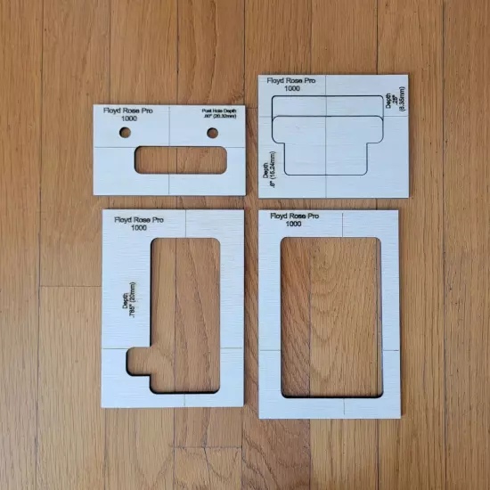 Floyd Rose Pro 1000 Bridge Routing Templates (6, or 7 string)