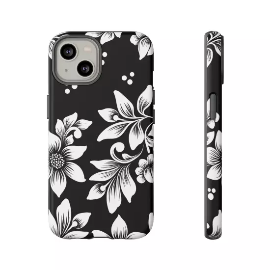 Black & White Floral Style - Tough Cases