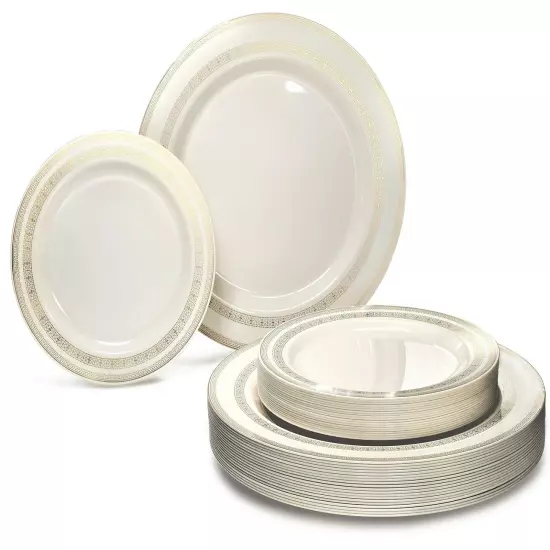 " OCCASIONS " 120 Plates Pack60 Guests Heavyweight Premium Wedding 