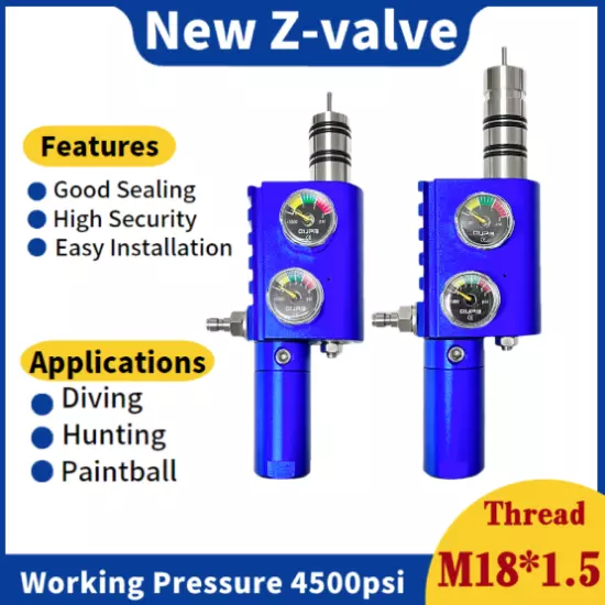 Z-Valve PCP 4500PSI Adjustable Regulating Pressure Regulator CO2 Compressed Air