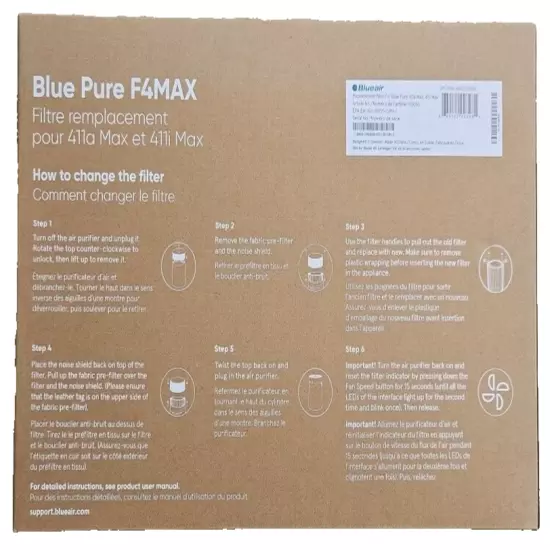 GENUINE Blueair Blue Pure F4MAX [411i Max/411a Max] OEM Replacement Filter