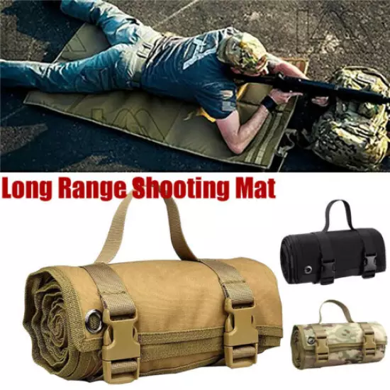 Portable Tactical Shooting Mat Outdoor Non-Slip Roll-up Shooter Range Pad 