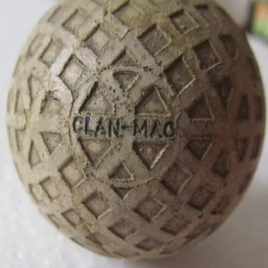 VINTAGE CLAN-MAC MESH GOLF BALL WITH UNUSUAL COVER PATTERN