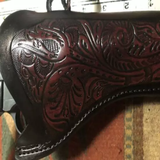 FIT Colt SAA Short Barrel 3.5" Ruger Vaquero 3.75 Western Leather Holster Floral