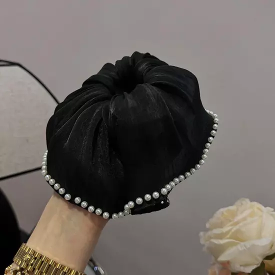 Elastic Hair Scrunchie Black / White Head Rope Hair Accessories For Women O8F ο^