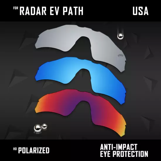 Anti Scratch Polarized Replacement Lenses for-Oakley Radar EV Path OO9208 Opt