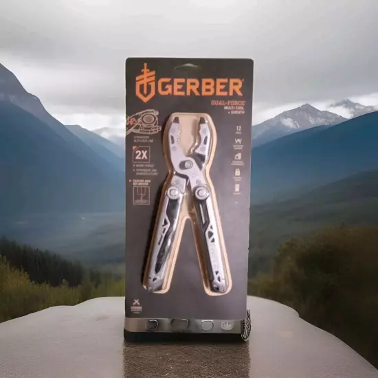 SHIPS FREE! Gerber Dual Force Multi Tool Pliers 12-in-1 with Sheath NEW!