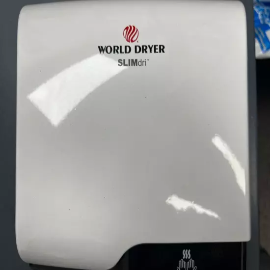 NEW COMMERCIAL WORLD L-974A White Aluminum SLIMdri ADA Hand Dryer (110-240)V