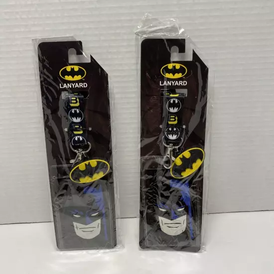 DC Comics Batman Logo Charm Lanyard Collectable Lot Of 2