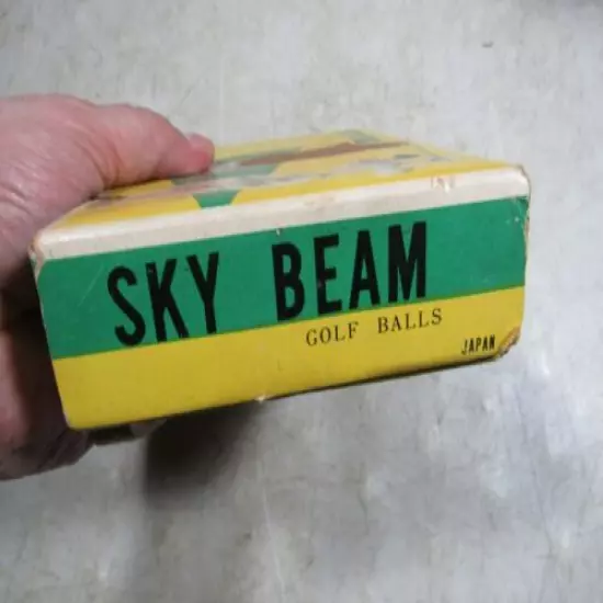 Vintage 1950's Sky Beam Golf Balls 1 Dozen Full Box Japan Rare Steel Center 