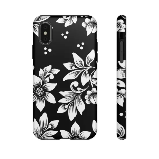 Black & White Floral Style - Tough Cases