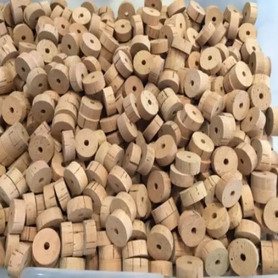 Cork Rings, 60 Flor Natural, 1 1/4" x 1/2" x 1/4" Hole