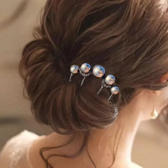 U Shaped Hairpin Pearl Style Hair Stick Hair Pin Hair Fork Stick Pins Women NEW