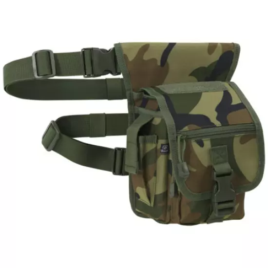 Brandit Side Kick Bag Sport Carry Pack Pocket Leg Pouch Waist Belt Woodland Camo